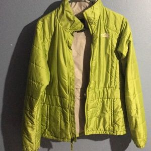 North Face bright green jacket